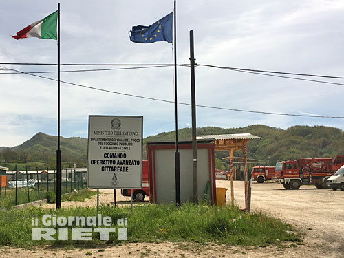 Cisal Rieti, no alla chiusura del campo base dei vigili del fuoco di Cittareale